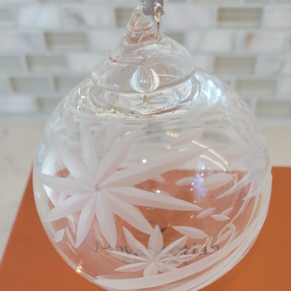 Two NovaScotian Crystal Collectible Christmas Ornaments ~ 2018 and 2019